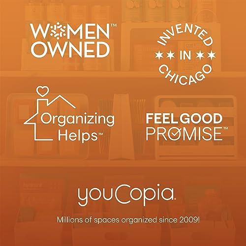 YouCopia StoraBag Space-Saving Plastic Dispenser, Grocery-Bags Organizer for Kitchen Cabinet or Pantry Storage, One-Size, Speckled White