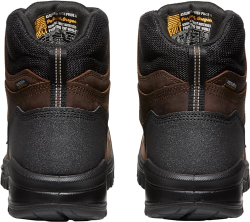 KEEN Utility Men's Independence 6" Leather Waterproof Soft Toe Work Boots, Black/Black, 10