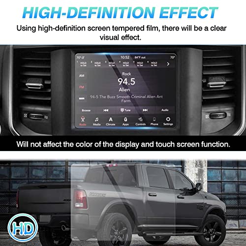 Autorder Custom Fit for Screen Protector 2013-2020 2021 2022 Dodge Ram 1500 2500 3500 Accessories Tempered Glass 9H Navigation Display Touchscreen Protective Film(8.4-Inch)