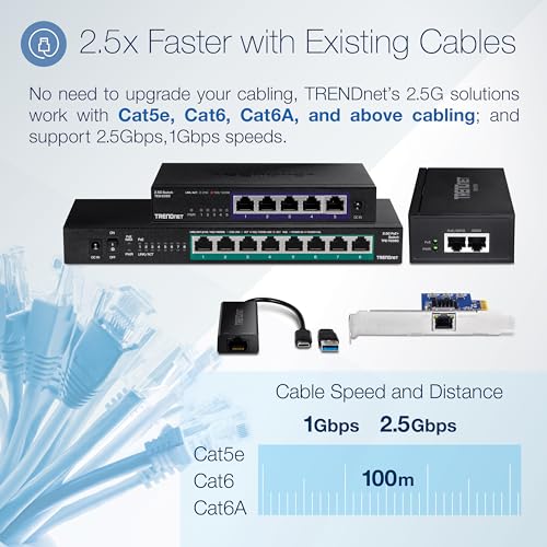 TRENDnet 8-Port Gigabit GREENnet Switch, Ethernet Network Switch, TEG-S82G, 8 x 10-100-1000 Mbps Gigabit Ethernet Ports, Ethernet Splitter, 16 Gbps, Metal, Lifetime Protection, Black