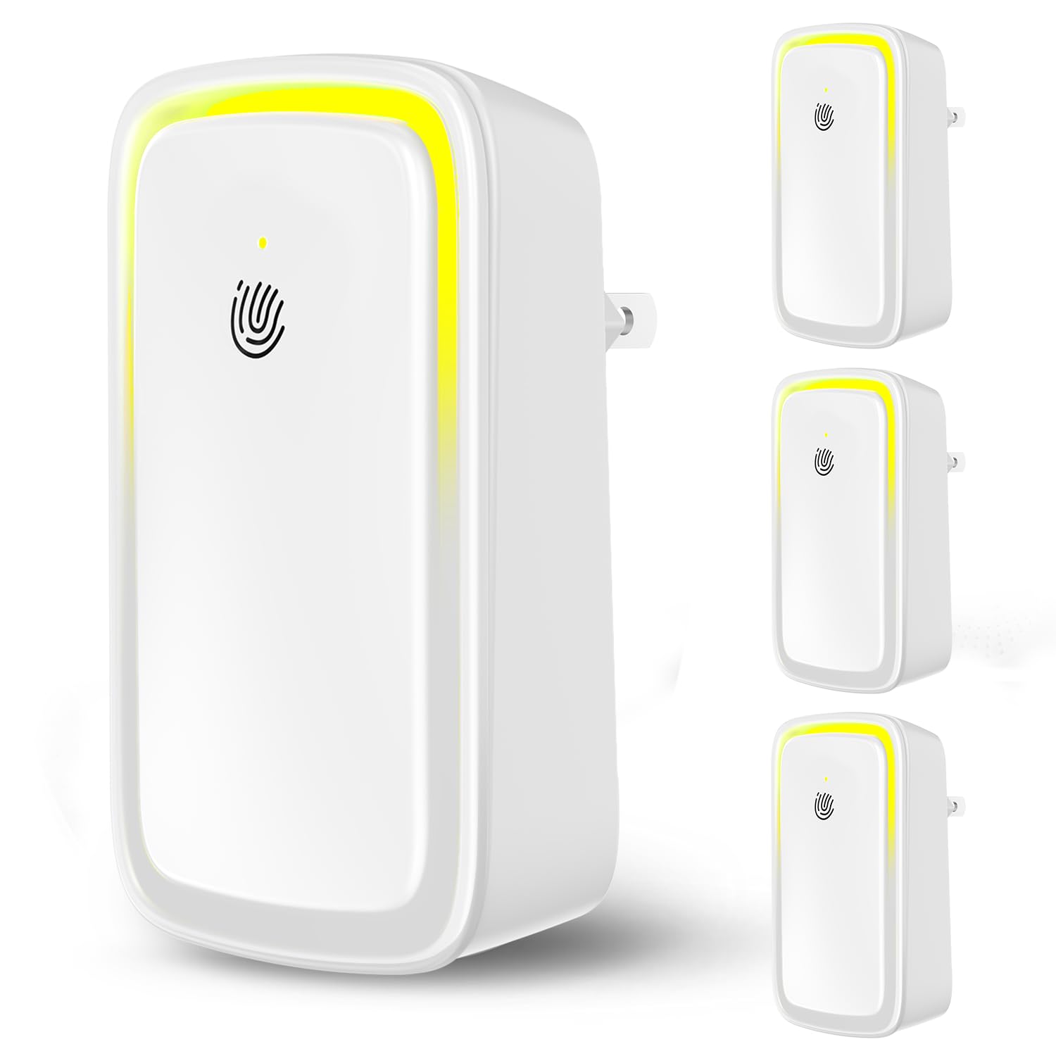 4Pack Air Ionizer for Home Negative Ion Air Purifier Plug In, Quiet Air Freshener Mini Portable Filterless Air Cleaner for Bedroom, Office (4Pack)