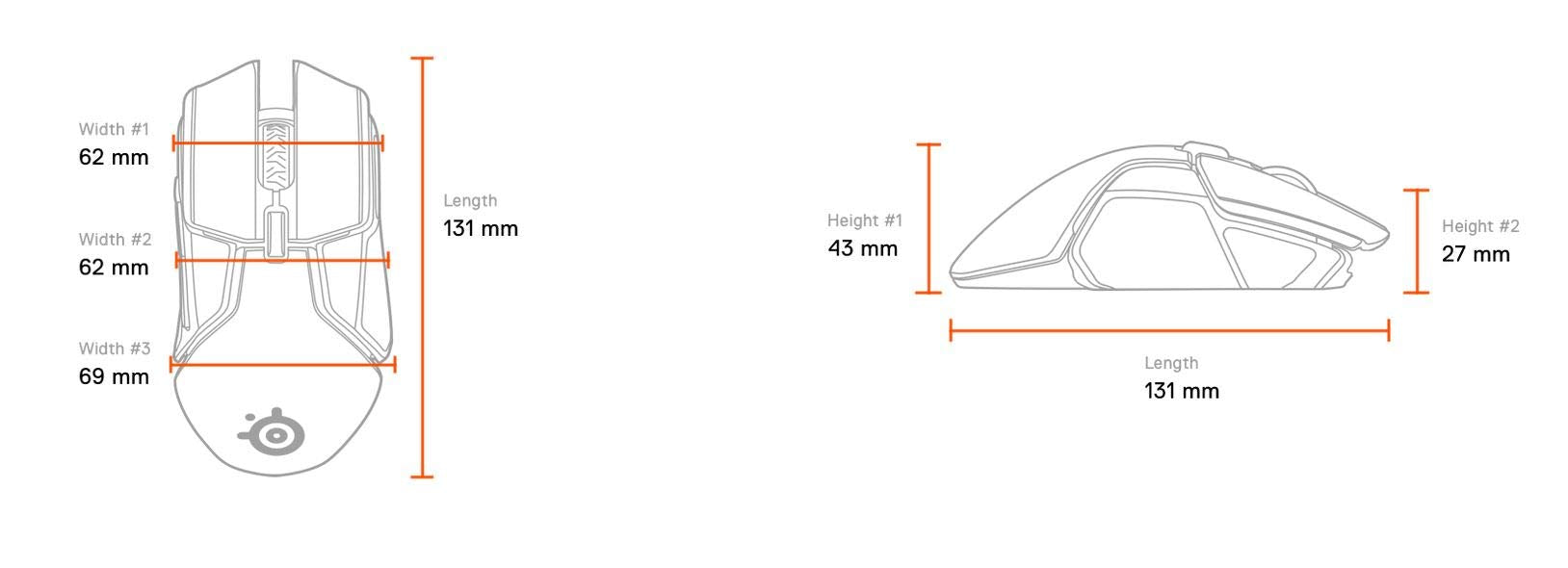 SteelSeries Rival 650 Quantum Wireless Gaming Mouse - Rapid Charging, 12,000 Cpi Dual Sensor, 256 Weight Configs, 8 Zone RGB Lighting
