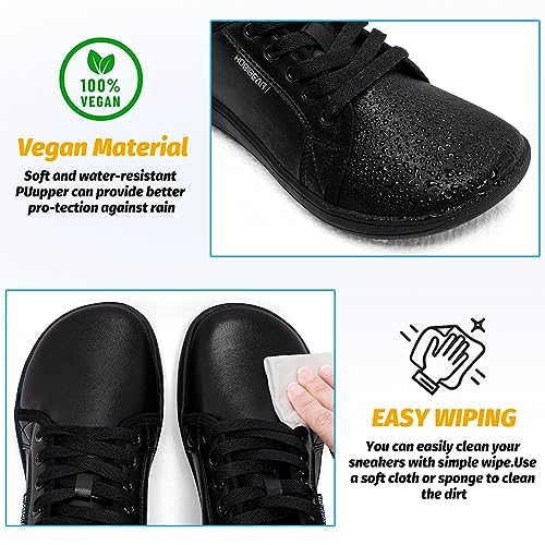 HOBIBEAR Women's Fashion Sneakers Barefoot Shoes Men Minimalist Zero Drop Sole Wide Width Casual Walking Shoes Lightweight Comfortable Brown