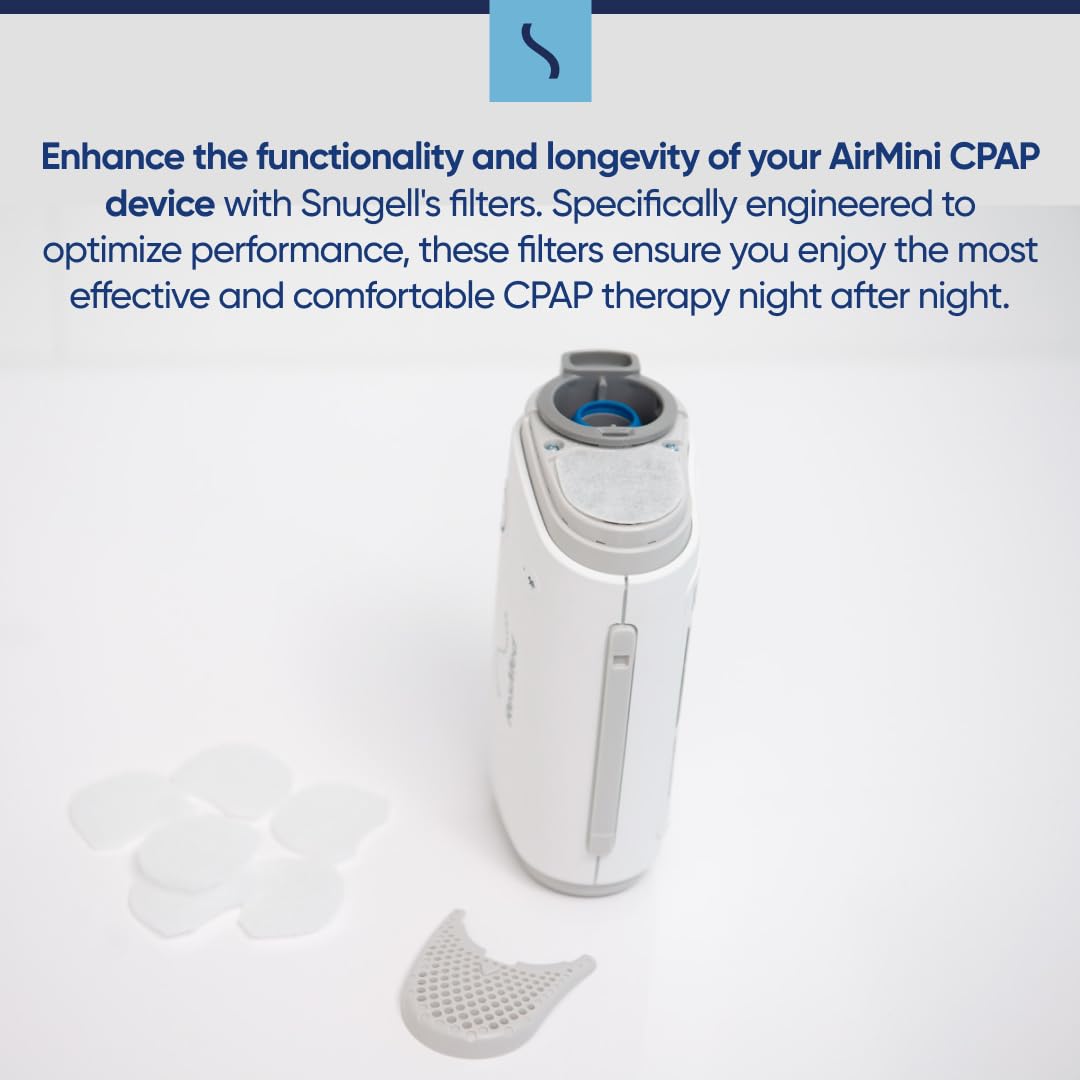 Replacement AirMini CPAP Filter by Snugell - 30 Pack - Compatible with Resmed AirMini - for Travel or Home Use