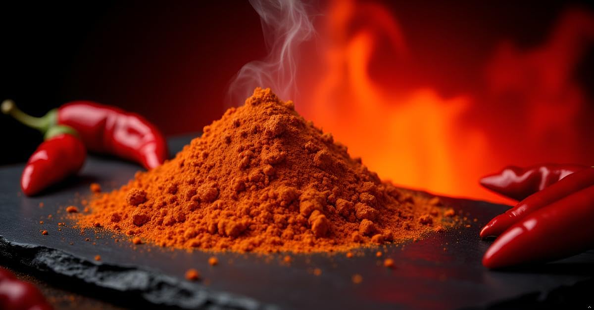 Essential Spice Carolina Reaper Chili Powder – Extremely Hot Ground Pepper with Fruity, Smoky Flavor – Made from 100% Pure Reaper Chilies – For Hot Sauce, Chili, Meat Rubs & Extreme Heat Lovers (1 Pounds)