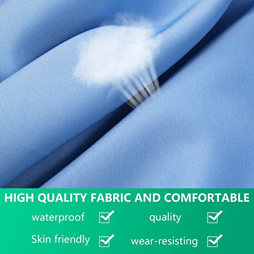 Outdoor Hanging Lounge Chair Replacement Cushion Cover and Umbrella Fabric, Made for Patio Curved Chaise Hammock Floating Swing Chair Pads, Waterproof Soft Fabric (Cushion Not Included), Blue