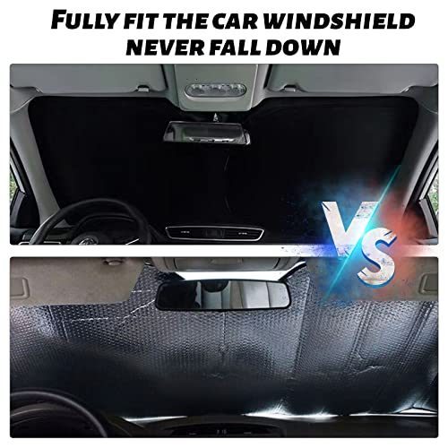 Moricere Upgrade Windshield Sun Shade with USA Flag for Toyota 4Runner 2017-2023, Foldable Windshield Sun Visor Blocks UV Rays
