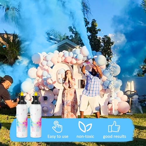SRG Large Gender Reveal Fire Extinguisher Color Blaster | 2 Packs Baby Boy Blue Gender Reveal Extinguisher Smoke | Gender Reveal Decorations & Ideas | Long Lasting(Blue)