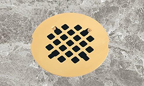 Artiwell 4-1/4” OD Snap-in Shower Drain Cover, Round Shower Drain Strainer Grid, Replacement Cover, Designed for Long-Lasting