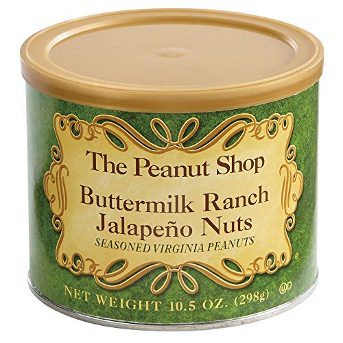 The Peanut Shop of Williamsburg Seasoned Virginia Peanuts, Sea Salt & Cracked Pepper Seasoned (32 Ounce Pack of 1) Peanuts No Additives, Nut Snack
