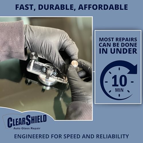 Clearshield Windshield Repair Kit - Window Rock Chip Repair Kit - Cracked Windshield Repair Kit - Auto Glass Repair Kit for 1000+ Repairs