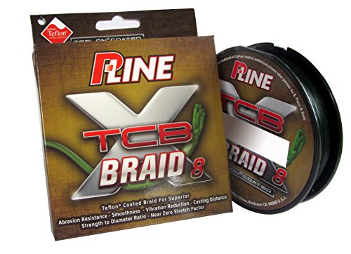 P-Line XTCB 8 Carrier Teflon Coated 150 Yard Braided Fishing Line, 80 lb, Yellow (750182707)