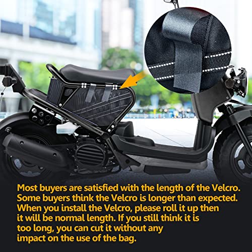 Sresk Ruckus Storage Accessories, Under Seat Storage Bag for Ruckus AKA Zoomer 2010-2022 Scooters Water and Tear Resistant 1680D Nylon with Shoulder Straps Luggage Saddle Bag (Black)