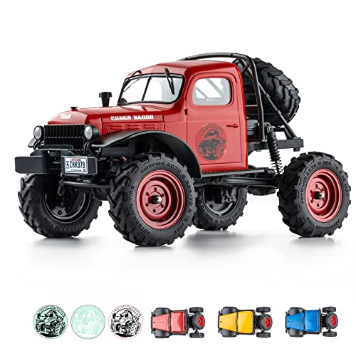 WOWRC RC Car 1/24 Remote Control Car, FCX24 Power Wagon 4WD RC Crawler Two-Speed Shift, RC Rock Crawler 8Km/h with Portal Axle Metal Gears for Boys Girls and Adults, Blue