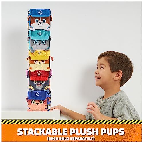 Rubble & Crew Stuffed Animals, Charger, 4-Inch Cube-Shaped Plush Toy for Kids Ages 3 and Up