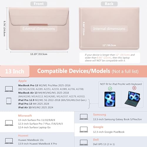 HYZUO 13.3-14 Inch Laptop Sleeve Case with Stand for MacBook Pro 14 M4/M3/M2/M1 2025-2021, MacBook Air/Pro 13.3, 13.8/13.5 Surface Laptop, HP Spectre X360 13/14, Space Gray(Smiley)