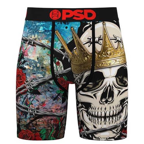 PSD Men's Death King Boxer Briefs, Multi, XS