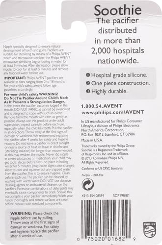 Philips Avent SCF190/01 Soothie 0-3mth Green/Green, 2 Count