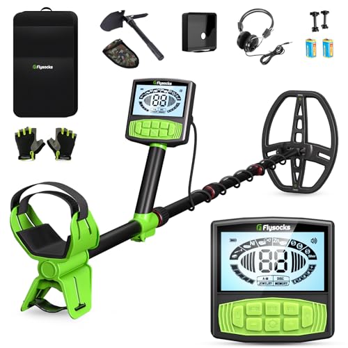 Flysocks Metal Detector for Adult - Professional Higher Precision, 5 Mode for Metal Detecting, Advanced 11” Coil Multifunctional Metal Discovery Tools, Waterproof and Portable Outdoor Treasure Finder