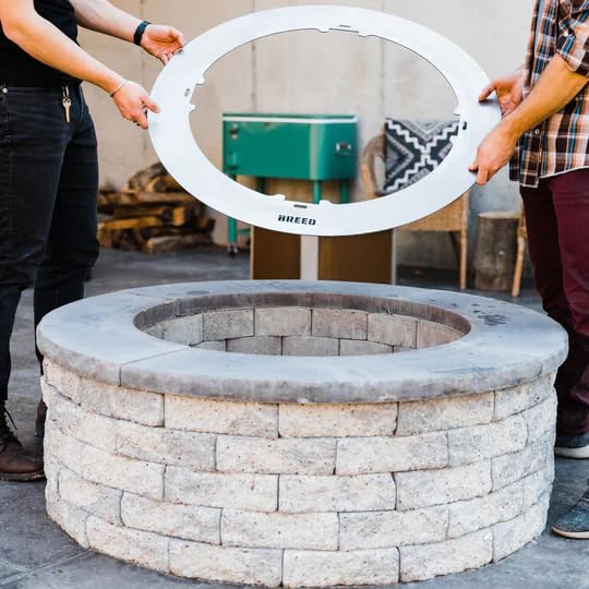 Breeo X Series Fire Pit Insert Ring – Integrates X Series Smokeless Fire Pit into Stone or Brick Surround – X24 (27"-33" Openings)