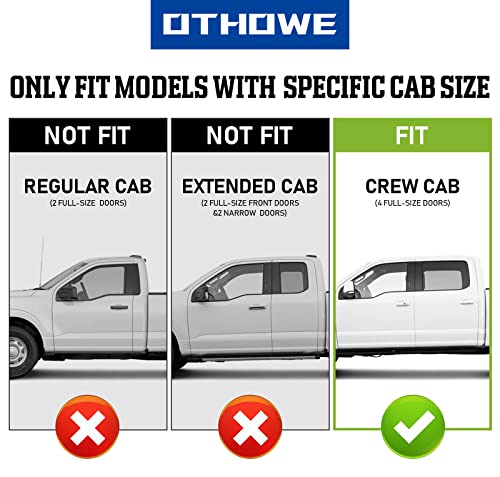 OTHOWE Drop Down Running Boards Compatible with 2007-2021 Tundra Crew Max Cab,Black Powder Coated,3 Inch,Hoop Style,Off Road Exterior Accessories 2 Pieces