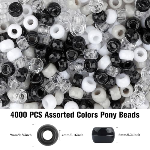 1100 Pcs Beads,Pony Beads,Beads for Jewelry Making,Beads for Bracelets,Hair Beads,Craft Beads,Plastic Beads for Crafts,Hair Beads for Kids Girls,Kandi Beads,Clear Beads for Hair (Sparkle-Star)