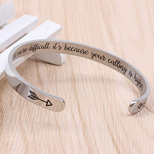 Btysun Mom Gifts for Christmas Inspirational Bracelets for Women Thanksgiving Gift Mother Birthday Gifts for Mom Cuff Bracelet Mom Gifts Mantra Quotes Engraved Jewelry