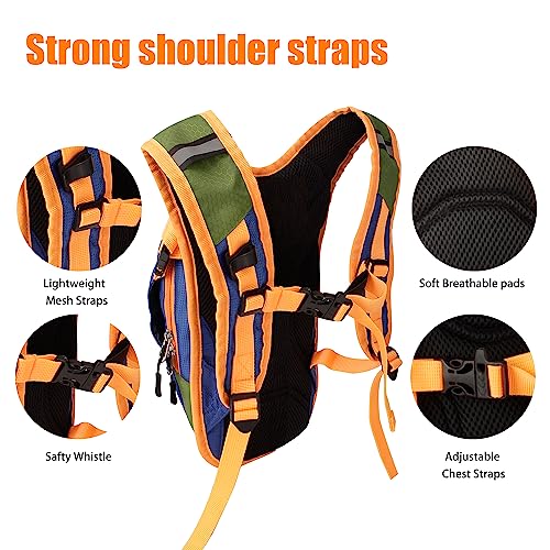 Zavothy Lightweight Mini Hydration Backpack with 1L Water Bladder Water Backpack Hydration Pack for Cycling Running Biking Small Hiking Backpack Green