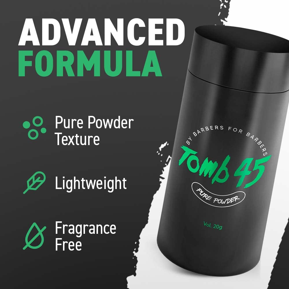 Tomb45 Pure Powder for Hair Styling, Texturizing & Volumizing Powder with Natural Matte Finish