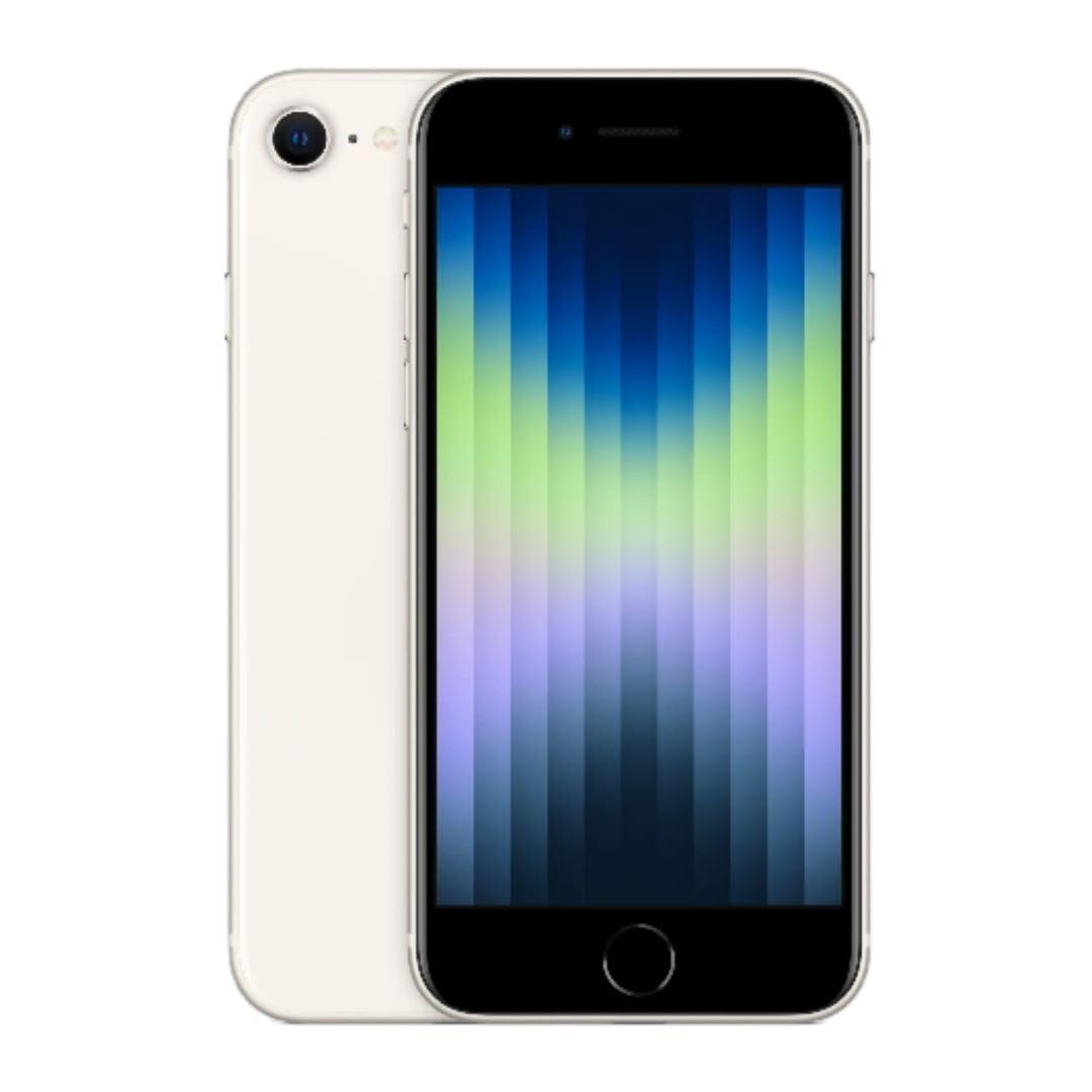 Apple iPhone SE 3rd Gen, 64GB, Starlight - Unlocked (Renewed Premium)