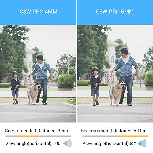 EZVIZ Outdoor Auto-Tracking Camera, 2K, 12 Pre-Set dots Tracking,360° Visual Coverage, Waterproof, Color Night Vision, AI-Powered Person and Vehicle Detection,Two-Way Talk| C8W Pro 2K (4mm)