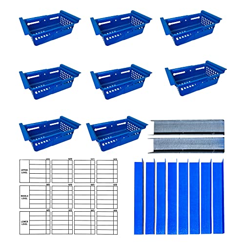 FreezerMax Mini System. Creates 3 levels of sliding basket organization in small chest freezers. PLEASE MEASURE YOUR FREEZER BEFORE ORDERING. Customization can be done for small freezers.