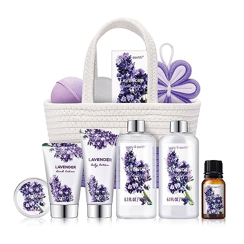 Spa Gifts for Women - Spa Gift Sets for Women, Body & Earth Shower Gift Set with Bubble Bath, Shower Gel, Lotion Set, Valentines Day Gifts for Women, Mothers Day Gifts for Mom