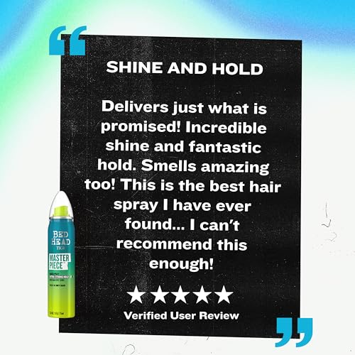Bead Head by TIGI Masterpiece Shiny Hairspray with Strong Hold - For All Hair Types - Extra Strong Hold & Shiny Finish - Use on Dry Hair - Premium Hair Care Products for Women & Men - 2.0 oz (2 Pack)