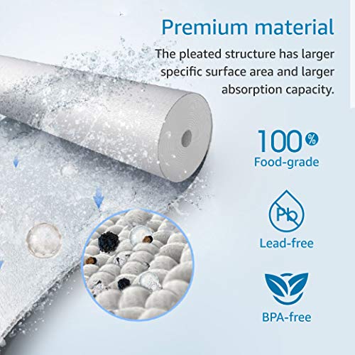 AQUA CREST AP810 Whole House Water Filter Replacement for 3M® Aqua-Pure AP810, AP801, AP811, Whirlpool® WHKF-GD25BB, WHKF-DWHBB, 5 Micron, 10" x 4.5", Well & Tap Water Filter, Pack of 1
