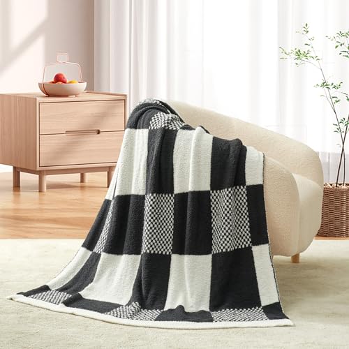 Snuggle Sac Christmas Red Blanket Twin Size, Ultra Soft Warm Fuzzy Knit Blanket Throws Dupes for Couch,Sofa, Bed, Heather Red, 60x80 inches