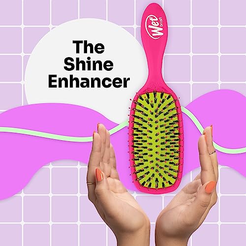Wet Brush Shine Enhancer - Pink Ultra-soft IntelliFlex Bristles Leave Hair Shiny And Smooth For All Hair Types