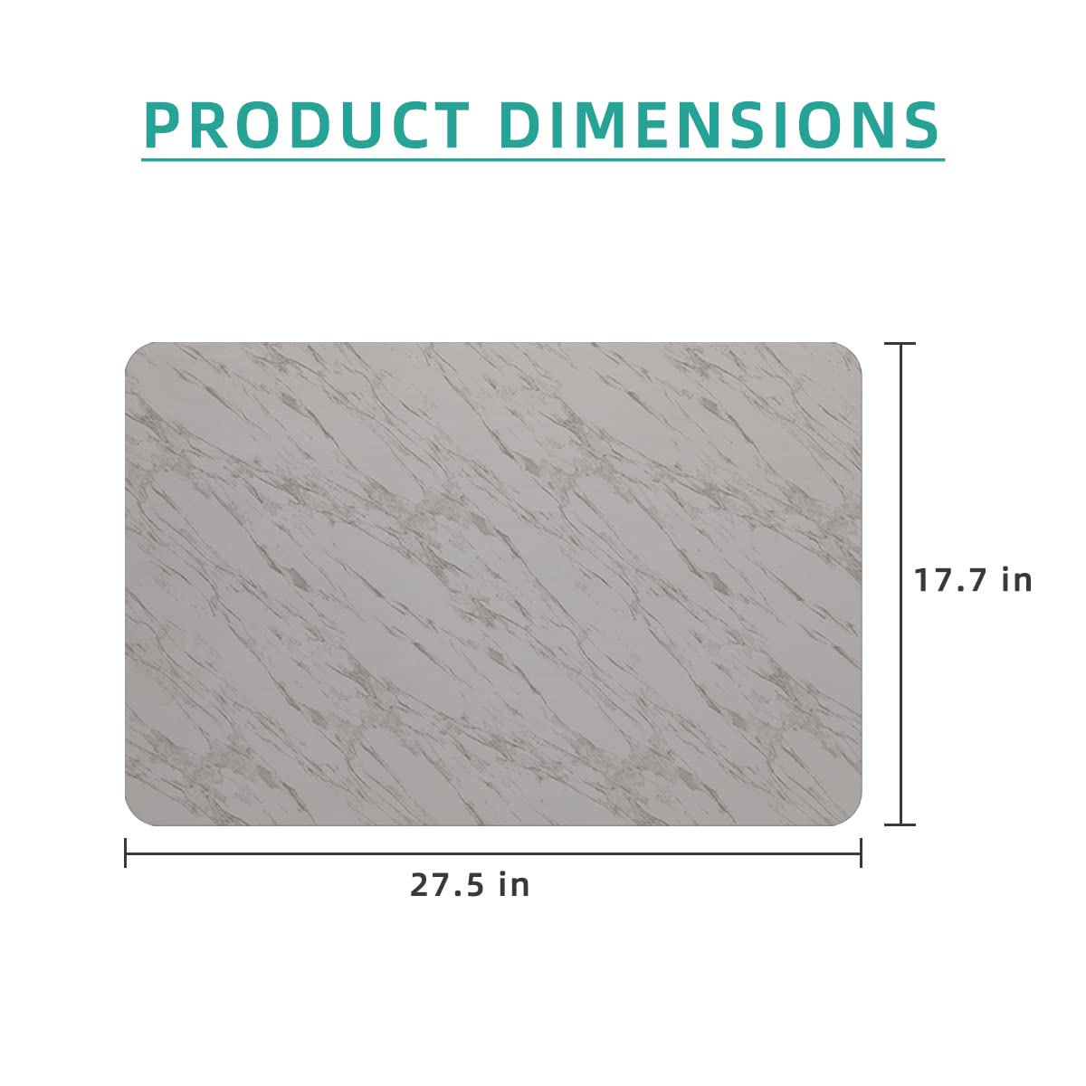 IEEDFJKK Coffee Mat Hide Stain Backed Absorbent for Kitchen Counter Absorbent Mat,Dish Drying Mat Coffee Bar Accessories Fit Under Coffee Machine Coffee Pot Appliance Mats (Marble Grey, 18"x28")