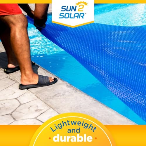 Sun2Solar Clear 30 ft Round Pool Solar Cover | 1200 Series | Heat Retaining Blanket for Inground and Above Ground Swimming Pools | Harness The Sun's Energy to Heat Pool | Bubble Heating Blankets