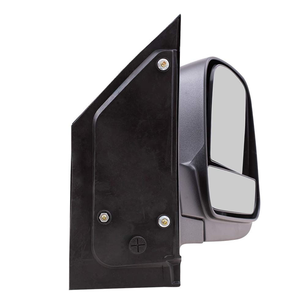 Brock 1333-7301R Passenger Side Right Standard Type Manual Door Mirror Textured Black With Dual Glass Compatible With 2003-2024 Chevrolet Express 2003-2024 GMC Savana