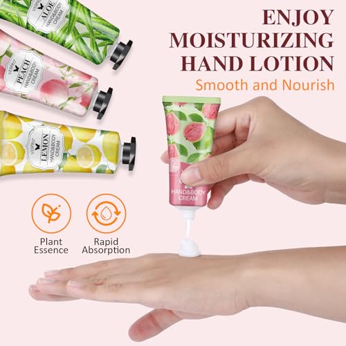 VESPRO 12 Pack Hand Cream Gifts Set For Women, Bulk Hand Lotion Travel Size for Dry Cracked Hands, Mini Hand Lotion for Mother's Day Gifts, Birthday Gifts and Baby Shower Party Favors