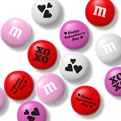 M&M’S WORLD Valentines Day Favor Kits 2lb Chocolate Candy and 20 Heart Tins for Chocolates and Heart Candy