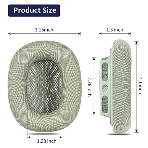 Damex Updated Ear Cushions for airpods max Headphone, mesh Fabric Replacement earpads, Noise Cancellation Mode and Transparency Mode Sound Closer to The Original (Balck and White)