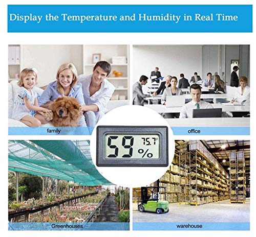 Mini Hygrometer Thermometer 2PCS Mini Digital Humidity Gauge, AikTryee Hygrometer Indoor Humidity Monitor Temperature Humidity Gauge Meter for Greenhouse Garden Cellar Closet Etc
