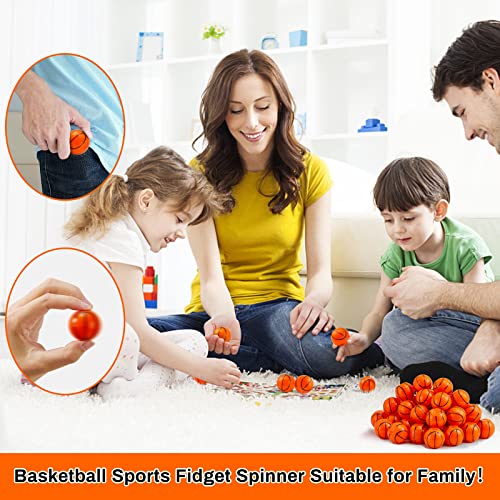 SCIONE 36 Pack Basketball Party Favors for Kids 4-8 8-12 Basketball Sports Fidget Spinner Goodie Bag Stuffers Treasure Box Toys Classroom Prizes Birthday Party Favors for Kids