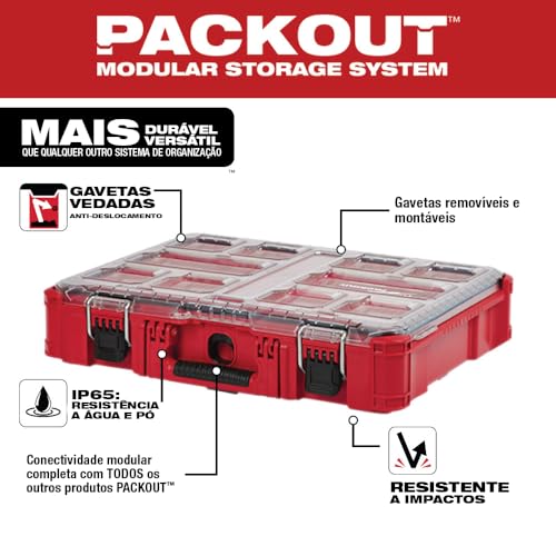 Milwaukee 48-22-8430 Packout, 10 Compartment, Small Parts Organizer