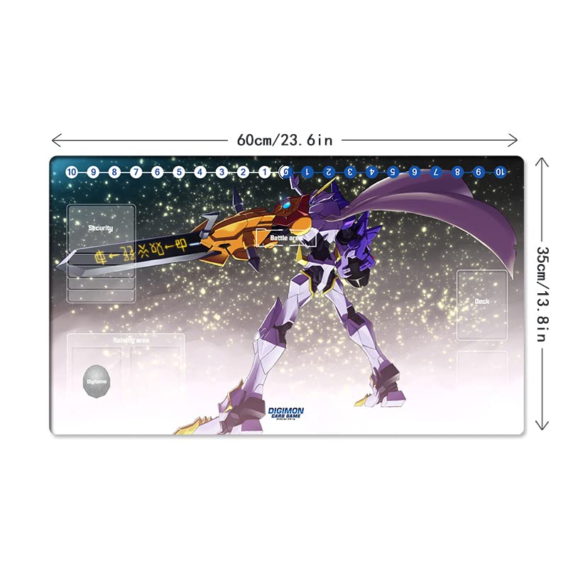 Mlikemat New DTCG Duel Playmat Digimon Culumon Trading Card Game TCG CCG Mat Pad + Free Bag (ZD002-667-SM)