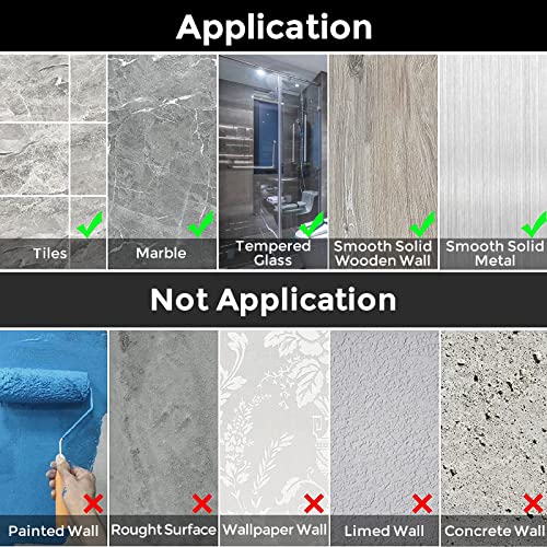 ODesign Shower Caddy 3 Pack-Shower Bathroom Shelves Rack,Rustproof Wall Mounted SUS304 Stainless Steel-No Drilling,Adhesive Shower Shelf Suction Cup Shower Basket Organizer-Black