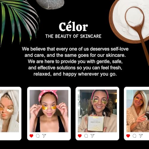 CÉLOR Under Eye Patches for Puffy Eyes and Dark Circles with Amino Acid & Collagen - Under Eye Masks Great for Bachelorette Party Favors, Swag Bag Stuffers, Spa Gifts for Women (16 Pairs)