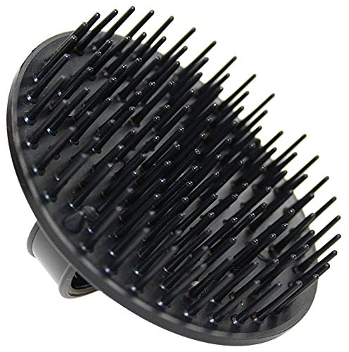 Jack Dean by Denman (Black) Scalp Massager and Detangling Hair Brush for Thick or Thin Hair, Curly or Straight Hair - use in the Shower or Bath - Head and Beard Scrubber - For Women and Men, D6